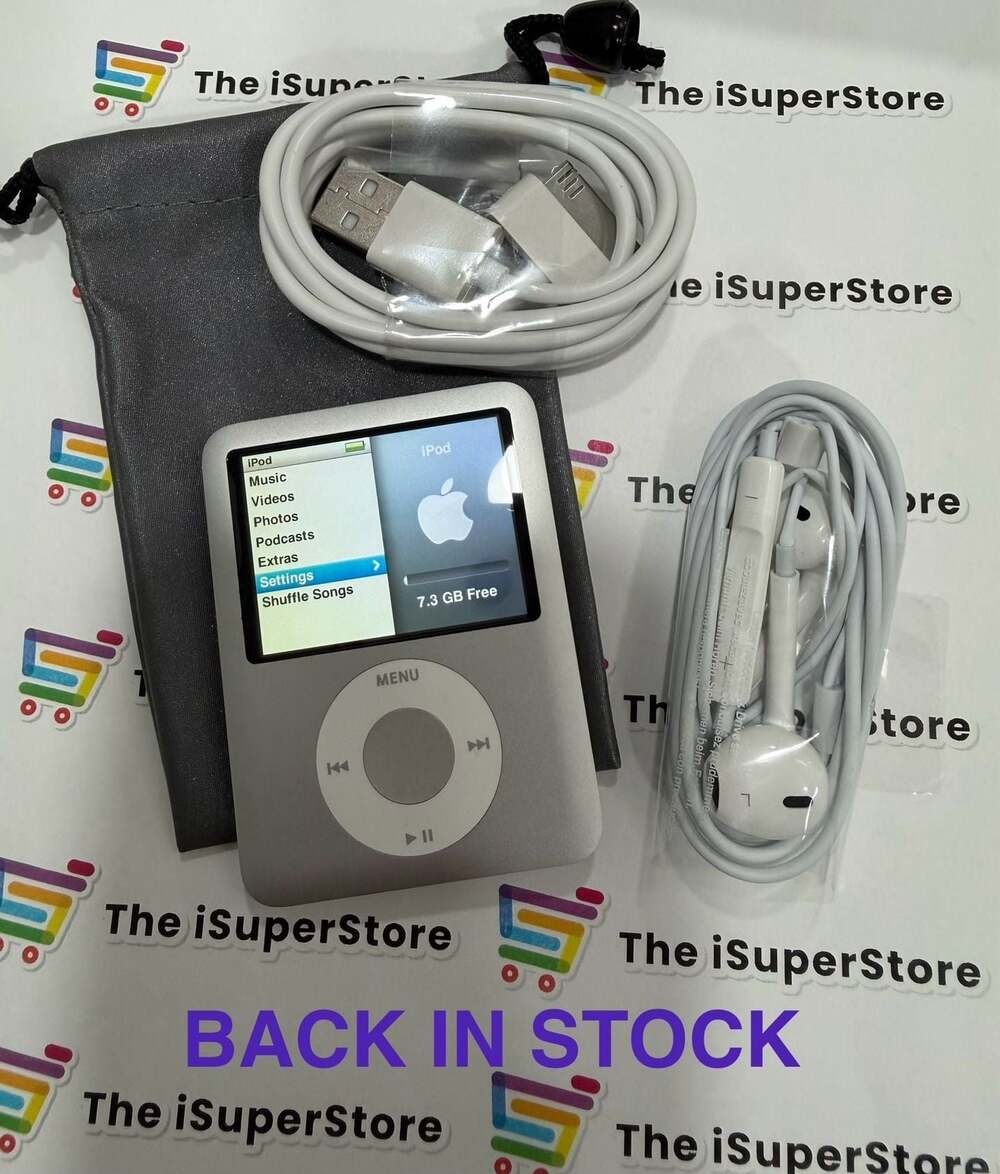 Refurbished Apple iPod Nano 3rd Gen 8GB Silver MP3 Player  1 YR CPS Warranty